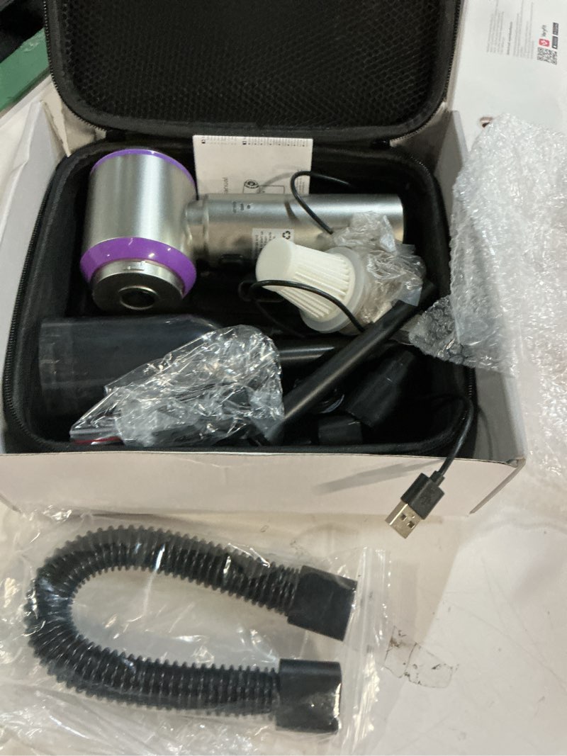 Condition photo showing Good Condition for vacuum/air duster 80,000rpm super power mini car vacuum cleaner 4-in-1 air blower gun air duster & air blower & pump hand electric air duster handheld dust blower blower cordless (purple)