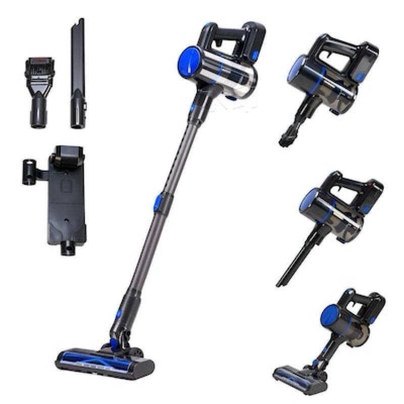 oou cordless vacuum cleaner lightweight stick vacuum household anti-tangling and led light powerful rechargeable wireless vacuum cleaner black