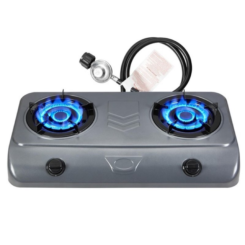 35000 btu 2 burner propane gas stove cooktop outdoor camping stove portable d...