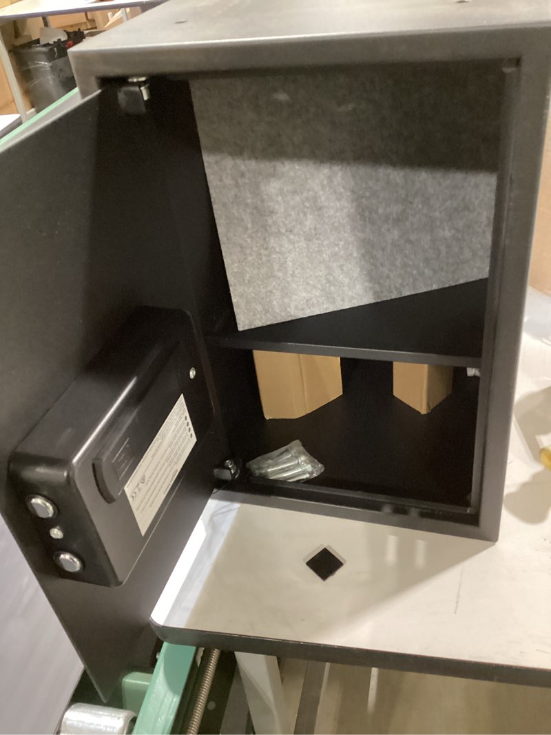 Condition photo showing Good Condition for amazon basics steel home security electronic safe with programmable keypad lock for documents, jewelry, valuables, 1.8 cubic feet, black, 13.8"w x 13"d x 19.7"h 1.8 cubic feet keypad lock