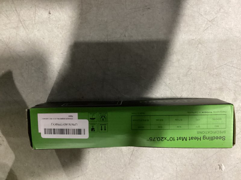 Condition photo showing item condition for VIVOSUN Durable Waterproof Seedling Heat Mat 10" x 20.75" UL & MET-Certified Warm Hydroponic Heating Pad for Germination, Indoor Gardening, Greenhouse 10"x20.75"