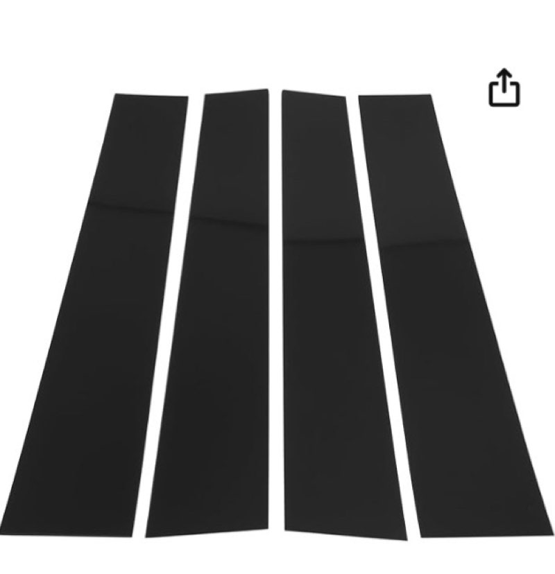 hopespanner door pillar window trim for dodge for ram 2019-2023 black front left right anti scratch 