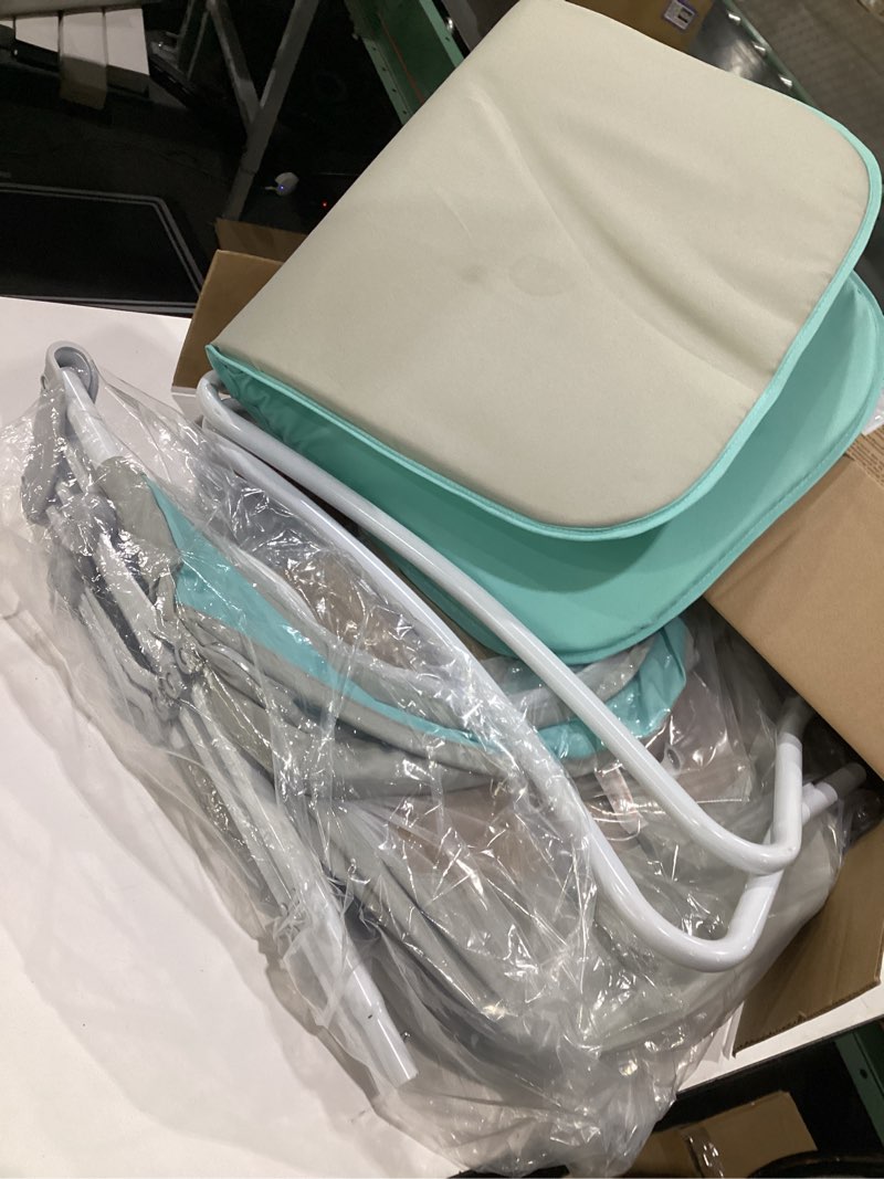 Condition photo showing Good Condition for Dream On Me Karley Bassinet, Award Winner Lightweight Travel Baby Bassinet, Foldable Bedside Sleeper, Adjustable Double Canopy, Spacious Design, Soft Fabric, Storage Basket – Blue and Grey