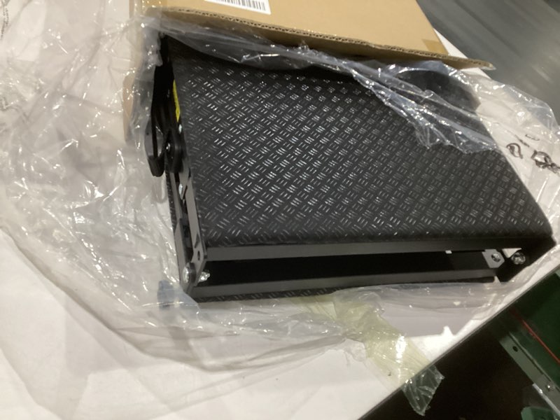 Condition photo showing As Is for dog ramp for car,33.2"x 12.8" dog stairs for large dogs with anti-slip surface,large folding pet stairs for suv,truck with adjustable height,outdoor portable wide dog steps up to 88lbs small - 33.2"l x 12"w