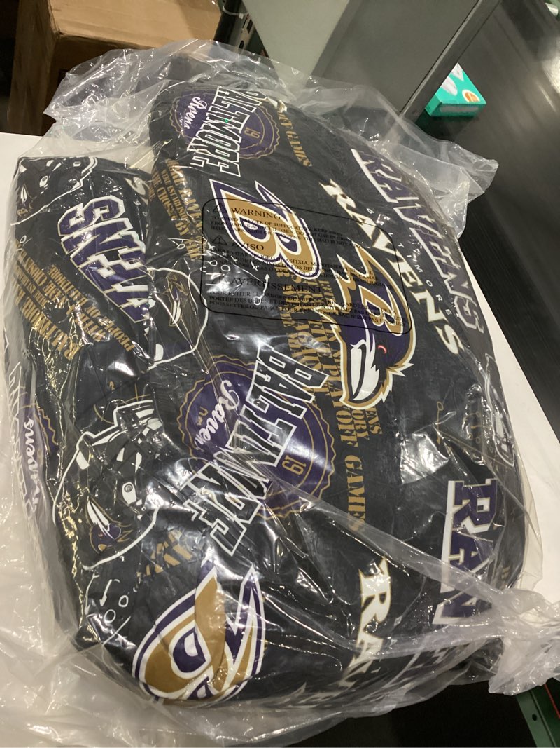 Condition photo showing Good Condition for FOCO Baltimore Ravens NFL Printed Plush Body Pillow