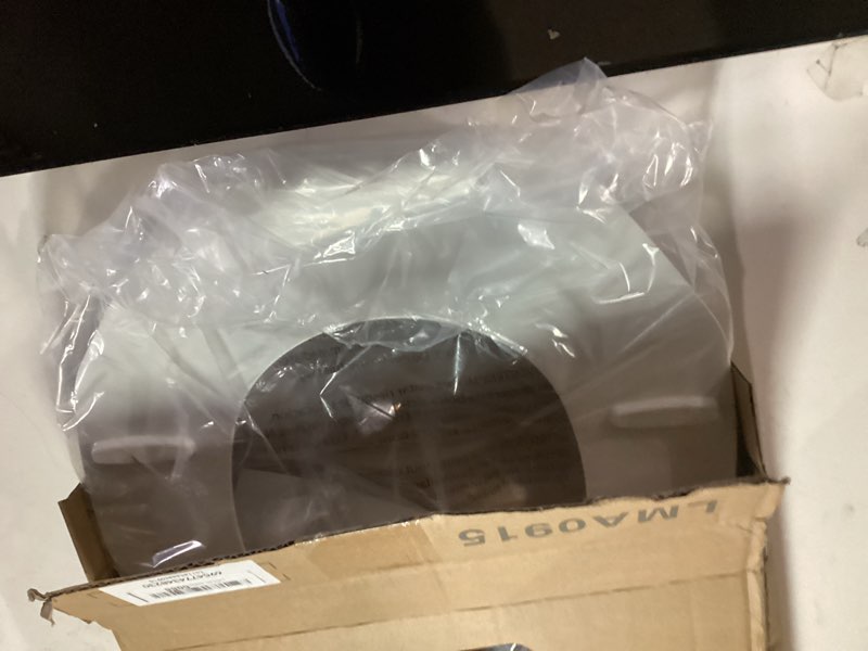 Condition photo showing As Is for WSSROGY Commercial Round Plastics White Toilet Seat Front Open, Heavy-Duty up to 550lbs,Grip-Tight Bumpers, Quick-Attach Hardware for Easy Clean