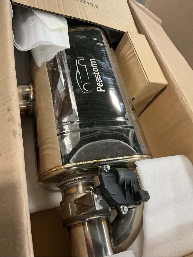 Condition photo showing Good Condition for 3 inch valved muffler electric exhaust cutout with muffler cat back exhaust system kit (dual valve) 3" (1pc, double valve)