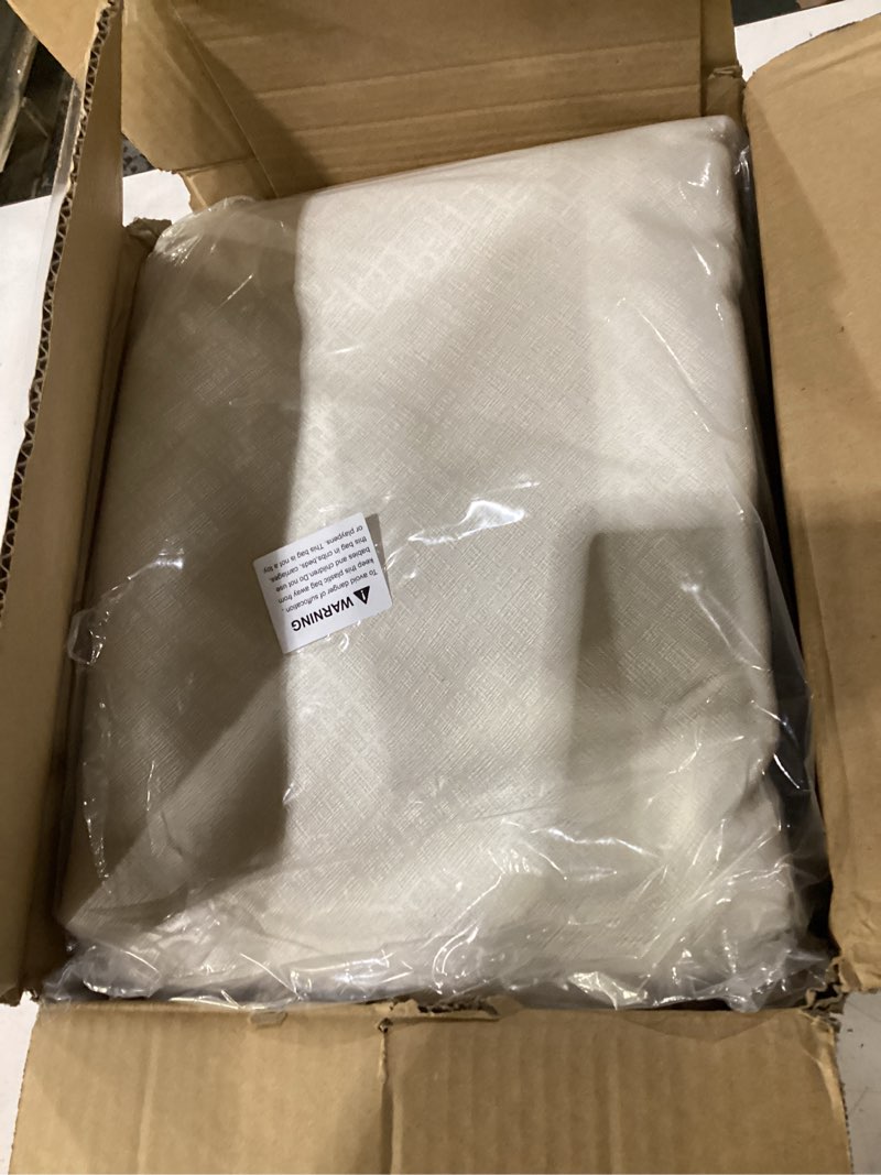 Condition photo showing New/Like New for makefeile room divider curtains total blackout privacy curtain panel room thermal insulated noise reduction curtains for bedroom window living room ceiling track curtain w 8.3 ft × h 7 ft grey grey 100"w x 84"l (pack of 1)