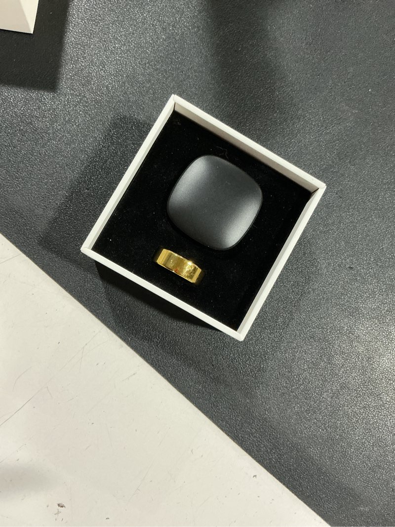 Condition photo showing Good Condition for smart health ring, featuring stress and sleep monitoring functions, compatible with ios and android,waterproof fitness tracker for women & men, no subscription fee. (rose gold, 8) rose gold 8