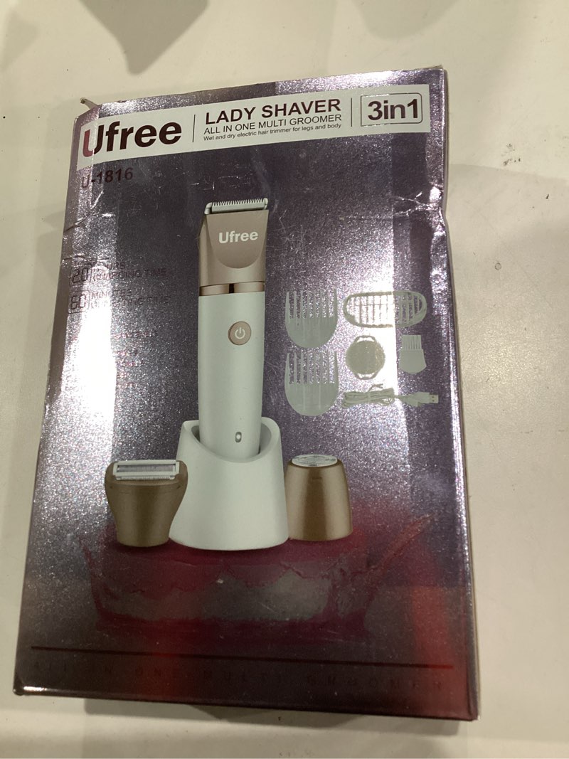 Condition photo showing Good Condition for Ufree Bikini Trimmer Electric Razors for Women, Rechargeable Pubic Body Hair Trimmer Electric Shaver for Legs Body Hair, Bikini Shaver IPX7 Waterproof, Gifts for Women, Purple