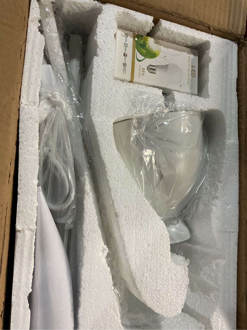 Condition photo showing Good Condition for white floor lamp for living room corners bedroom bedside kids room dorm library,9w led tri color dimming, gooseneck adjustment, iron lampshade, work desk lamp,tall standing reading light, home decor