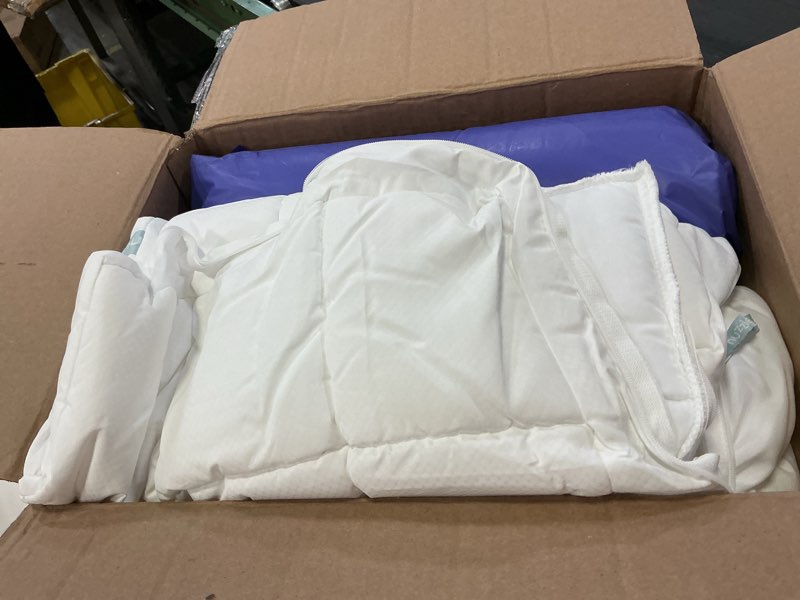 Condition photo showing As Is for nuzzle cooling adjustable pillow for side sleepers, luxury standard size set of 2 bed pillow hotel collection - best adjust height soft firm pillow for back, stomach or side sleepers - home gifts standard size (set of 2) white