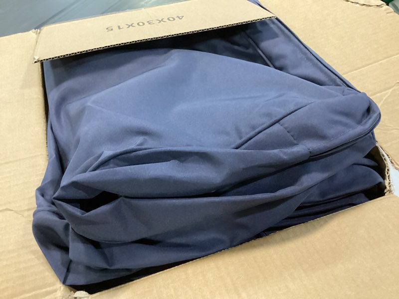 Condition photo showing Good Condition for 14 piece outdoor patio waterproof cushion covers, fits 6-seat wicker rattan sectional couch chair furniture cover replacement set - fade-resistant patio cushion covers with zipper navy blue 25.6*25.6*4 inches
