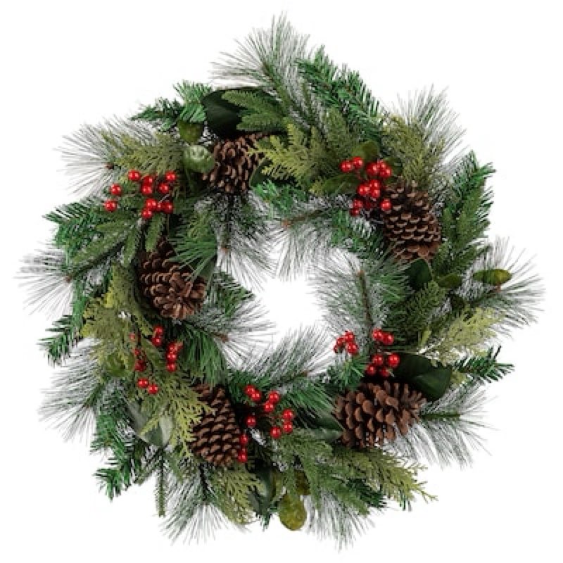 holiday living 26-in pre-lit indoor/outdoor battery-operated multi mixed green artificial christmas
