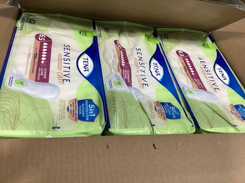 Condition photo showing New/Like New for tena sensitive care incontinence pads, bladder control & postpartum for women, ultimate absorbency, long length - 156 count long 156