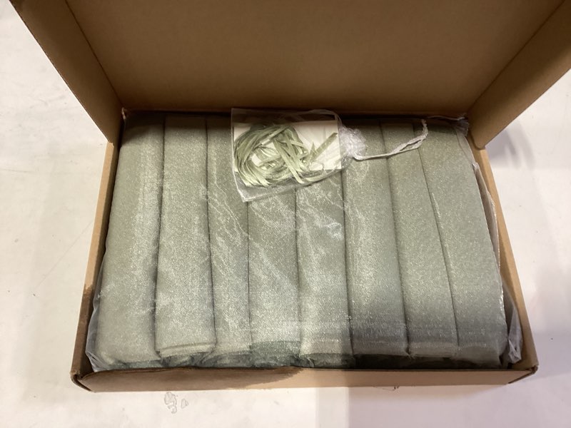 Condition photo showing New/Like New for ling's moment wedding chair sashes cover aisle decorations draping fabric wrinkle-free with tie 16 pcs sage & milky green for party ceremony reception floral arrangement banquet outdoor decor grn-sage green & milky green