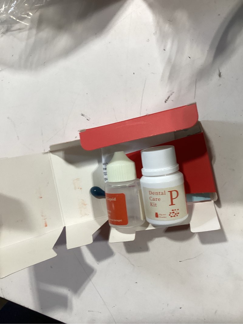 Condition photo showing Good Condition for dental tooth repair kit with zinc oxide eugenol dental cement, temporary filling chips for chipped teeth, loose crowns, cavities & minor tooth repairs, temporary teeth fix