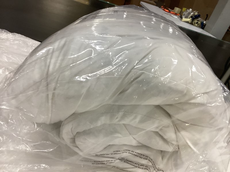 Condition photo showing Good Condition for quince premium feather pillow insert 12”x48” 100% cotton white
