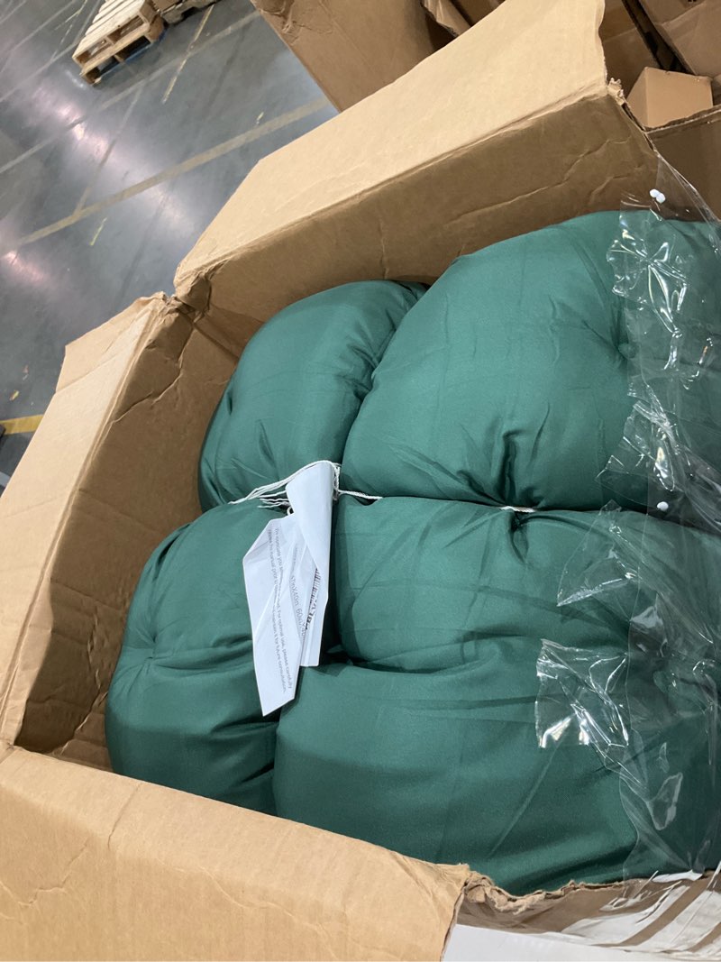 Condition photo showing Good Condition for swing cushion replacement outdoor porch waterproof bench cushion 2-3 seater washable bench replacement cushions for outdoor patio porch swing cushions green 60x40in