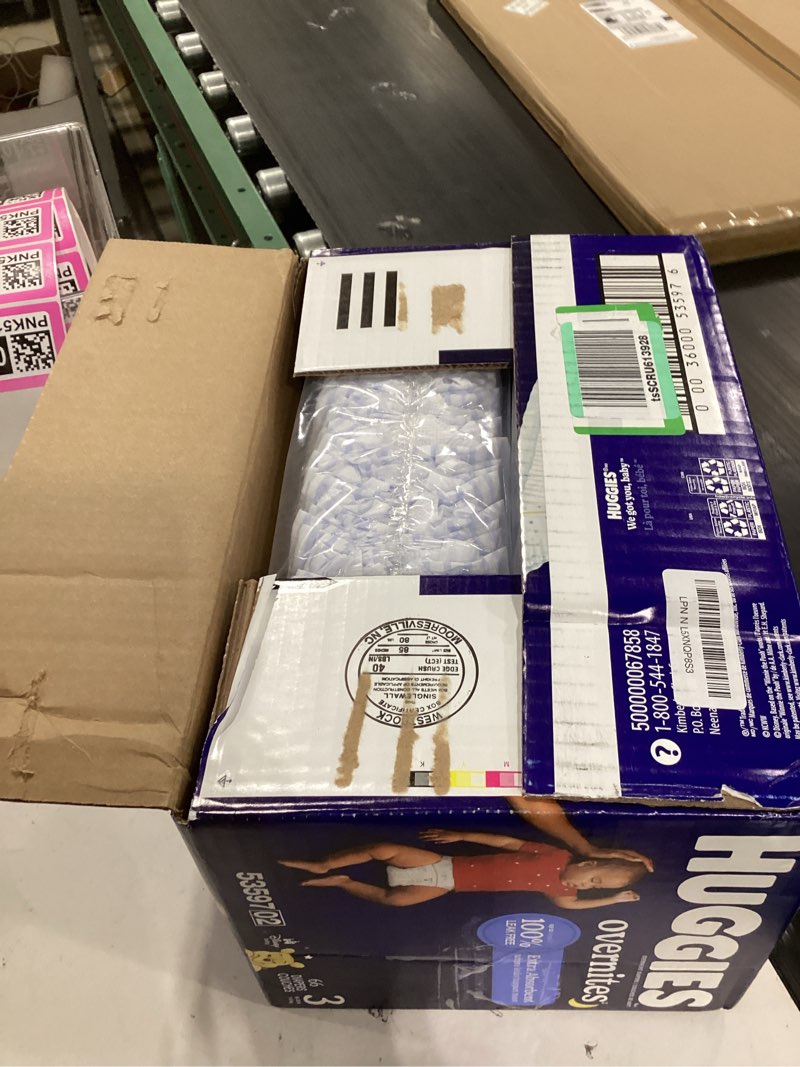 Condition photo showing Good Condition for huggies overnites size 3 overnight diapers (16-28 lbs), 66 ct, packaging may vary size 3 66