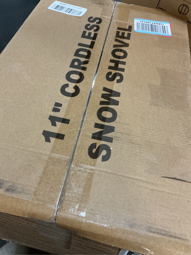 Condition photo showing As Is for Cordless Snow Shovel Compatible with DeWalt 20V MAX Battery (Tool Only), 11" Lightweight Electric Snow Blower with 20FT Max Throw & Adjustable Handle, Snow Thrower for Driveway, Deck, Patio & Steps