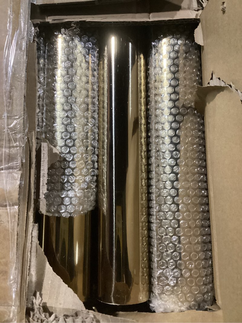 Condition photo showing Good Condition for 8-Pack Stainless Steel Stanchions and Velvet Ropes (6 Red 5ft), Sand-Filled Crowd Control Barriers for Weddings, Exhibitions, Events(Gold) 8-Pack Gold