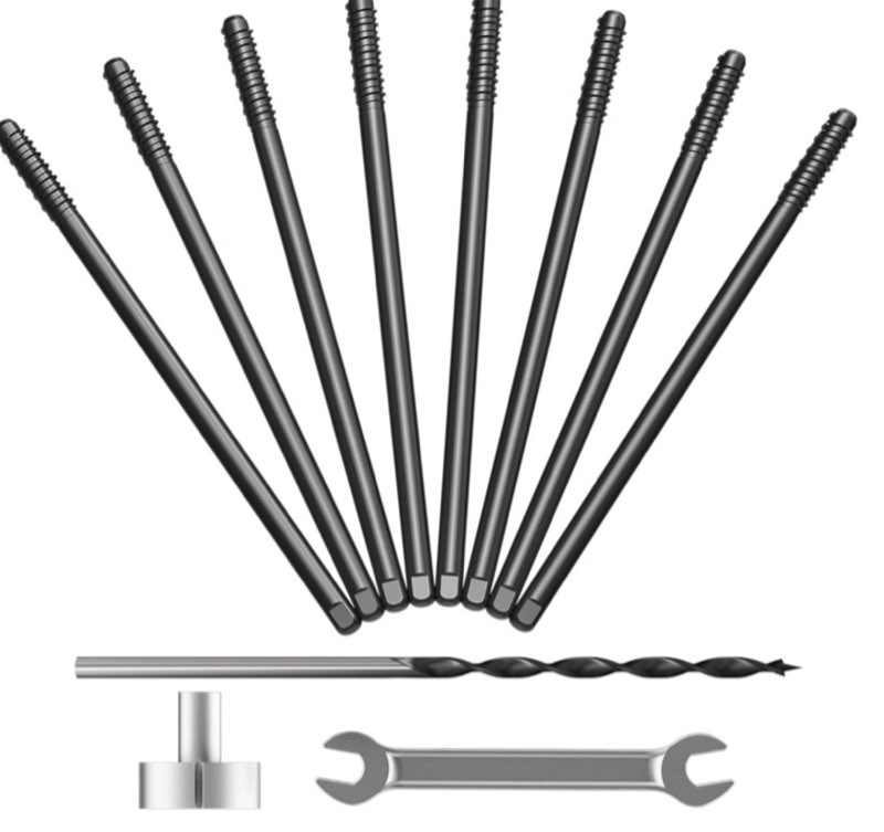 8pcs heavy duty floating shelf brackets for 3/4" to 1.75" boards, invisible blind shelf support kit 