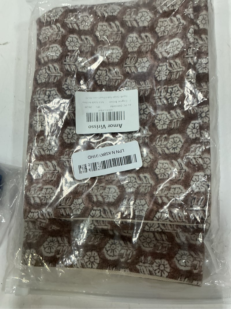 Condition photo showing Good Condition for amor virisso floral pillow covers 20x20 farmhouse neutral decorative pillow covers for couch accent sofa pillows 1pc, cognac brown cognac brown 20" x 20" (pack of 1)