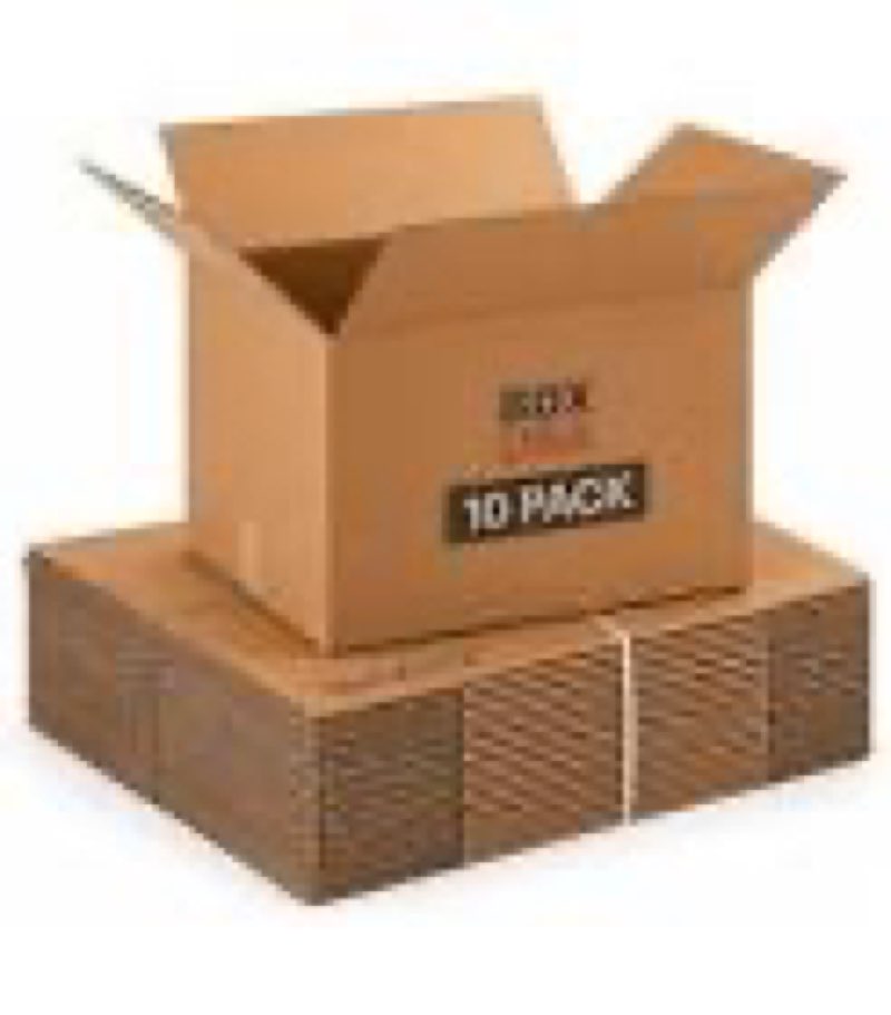 box usa 24128r corrugated cardboard box 24" l x 12" w x 8" h, kraft, for shipping, packing and moving (pack of 25)