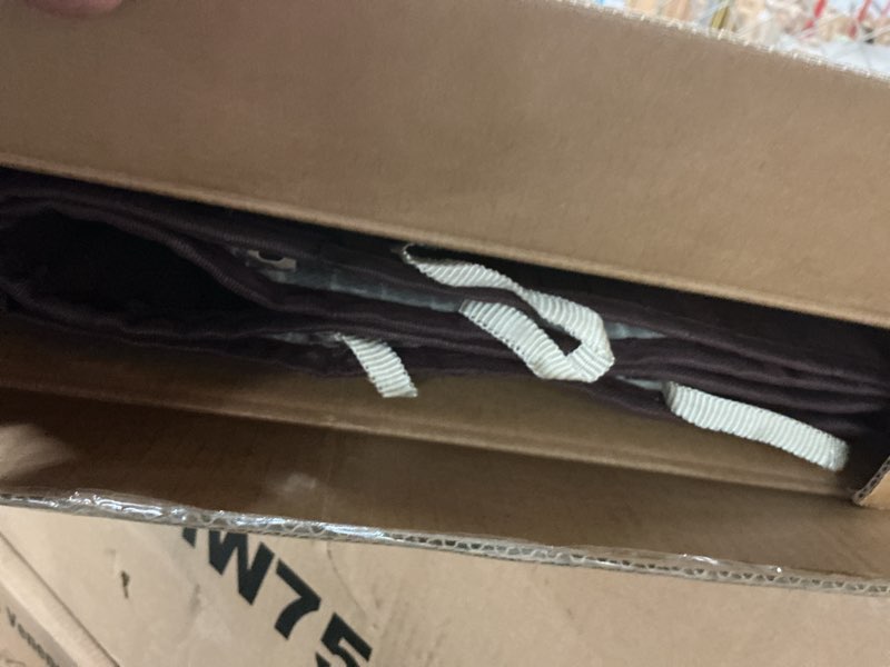 Condition photo showing As Is for 72l bamboo laundry basket with lid and washable liner bag