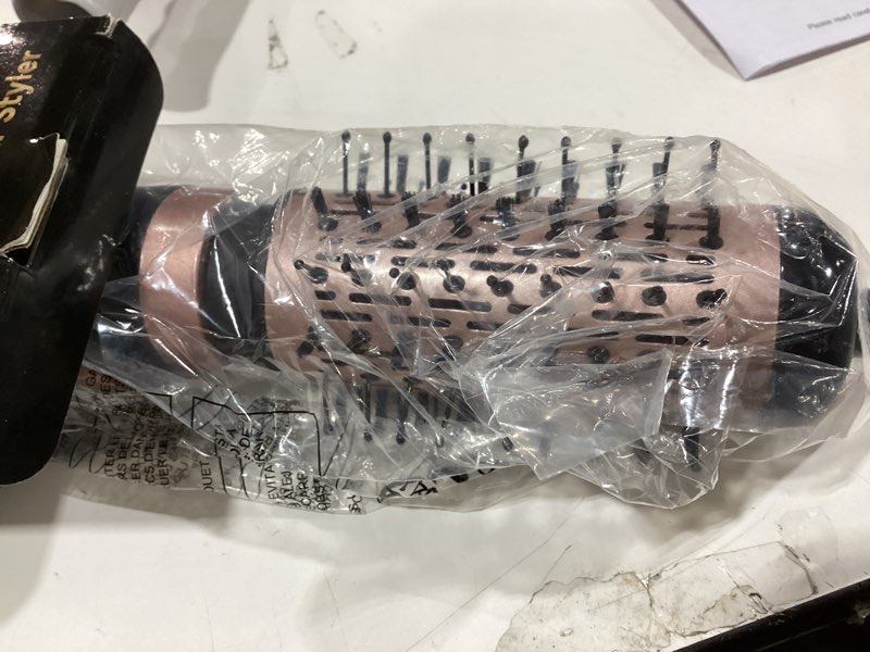 Condition photo showing New/Like New for Hair Dryer Brush, 3-in-1 Rotating Round Hot Air Spin Brush Set with 2 Brushes (2" & 1.5"), Negative Ionic Blow Volumizer, 2 Detachable Auto-Rotating Curling Brush, Blow Dryer Brush,Dry as You Style Black