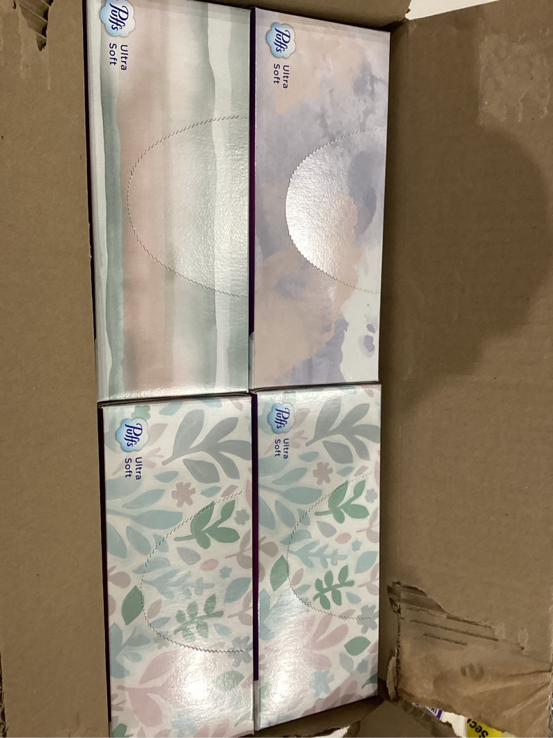 Condition photo showing New/Like New for puffs ultra soft non-lotion facial tissue, 8 family boxes, 124 facial tissues per box 124 count (pack of 8)