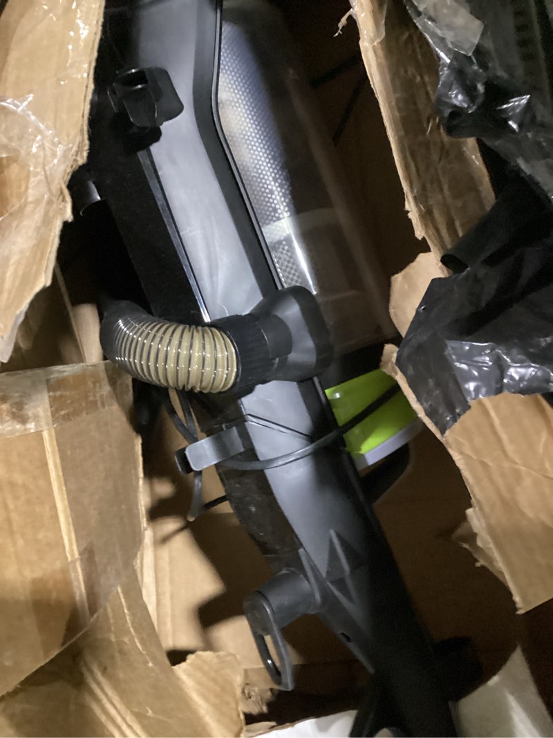 Condition photo showing As Is for (Similar) BISSELL BigGreen BGU1937T 13.5\" Pro Cup Bagless Upright Vacuum with On-board Tools, 44\" Height, 13.5\" Wide, 13.2\" Length, Polypropylene, 2 fl. oz. Capacity, Green