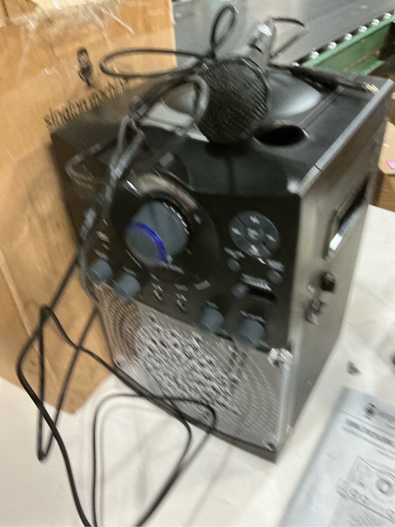Condition photo showing Good Condition for Singing Machine SML385UBK Bluetooth Karaoke System with LED Disco Lights, CD+G, USB and Microphone - Black