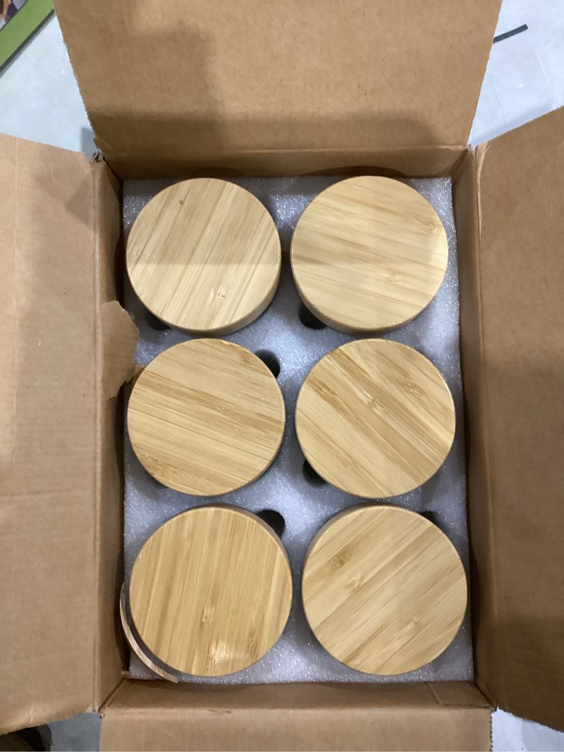 Condition photo showing Good Condition for 6 pack overnight oats containers with lids and spoons, 16 oz glass mason jars with removable separate compartments, airtight leak proof oatmeal container for chia pudding, yogurt, breakfast, cereal 6 pack oats jar