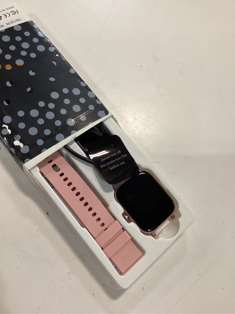 Condition photo showing Good Condition for smart watch for men women compatible with iphone samsung android phone 1.69 inch full touch screen ip68 waterproof bluetooh fitness tracker heart rate/sleep monitor (pink)