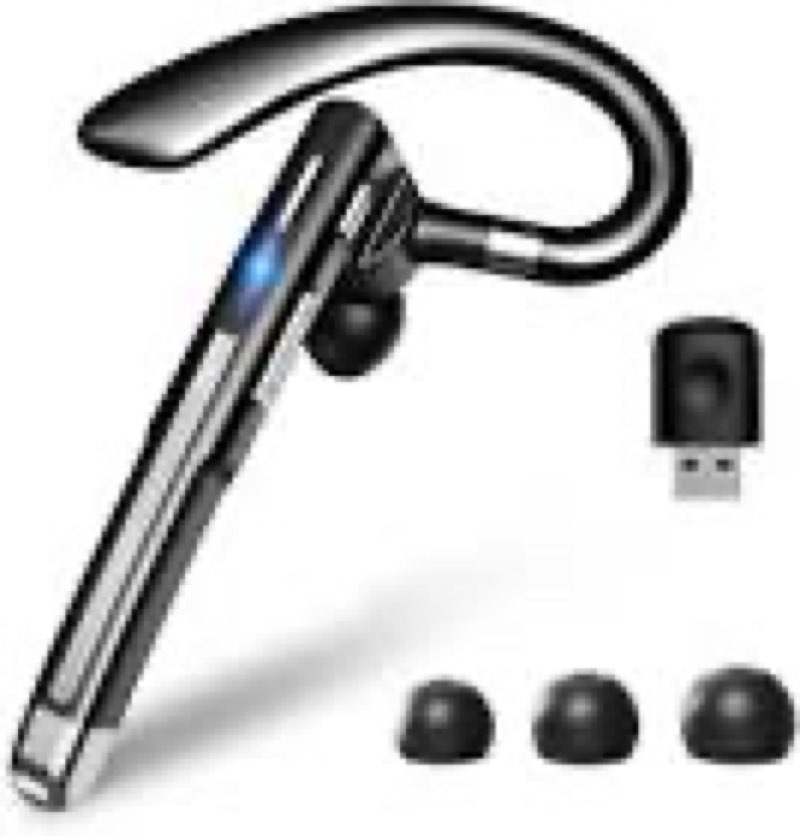 boytond bluetooth headset v6.1,100hrs talk time wireless earpiece with mic for work,cvc8.0 noise can