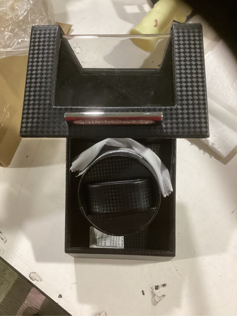 Condition photo showing New/Like New for ProCase Watch Winder for Automatic Watches, Single Automatic Watch Winder Rotator Shaker Box with Quiet Motor and Flexible Pillow, Rotating Watches Case Gifts for Men Women -1 Slot 1 Slot--Black Carbon Fiber Leather