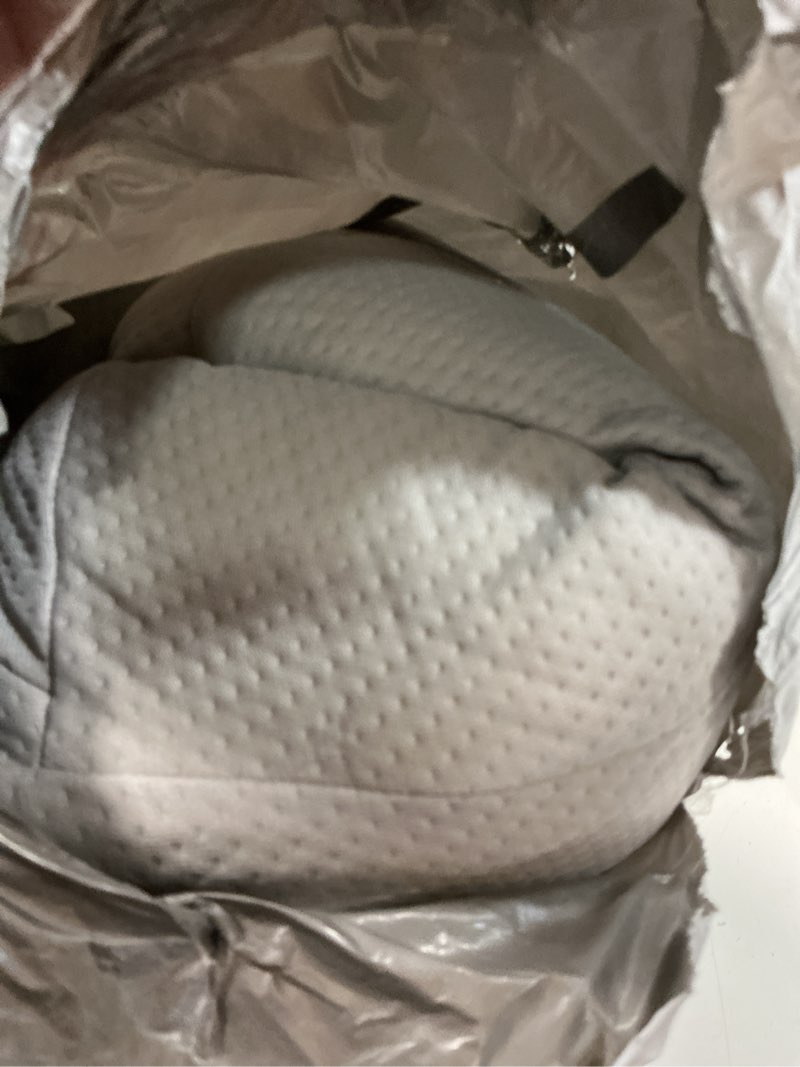 Condition photo showing Good Condition for cervical neck pillow, memory foam pillows for neck and shoulder pain relief, 2 heights ergonomic pillow with breathable ice silk cover, neck support pillow for side sleepers white