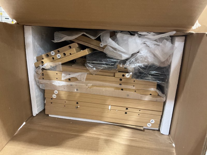 Condition photo showing As Is for SUPERJARE Nightstands Set of 2, Night Stands with Charging Station & PE Rattan Decor Drawer, Bed Side Tables with Solid Wood Feet, End Table, for Bedroom, Living Room - Natural 11.8"D x 15.9"W x 23.4"H (1 Drawers) Natural 2