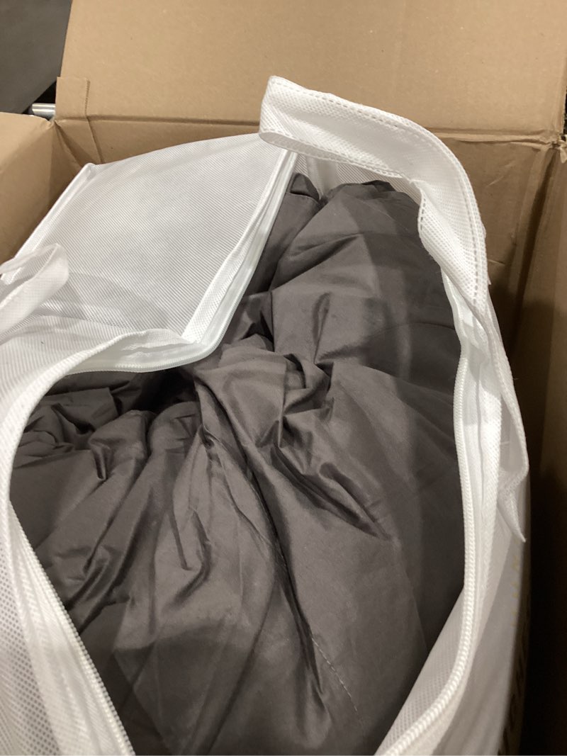 L LOVSOUL Goose Feather Down Fiber Comforter King Size, 100% Organic Cotton Fabric Duvet Insert,1200