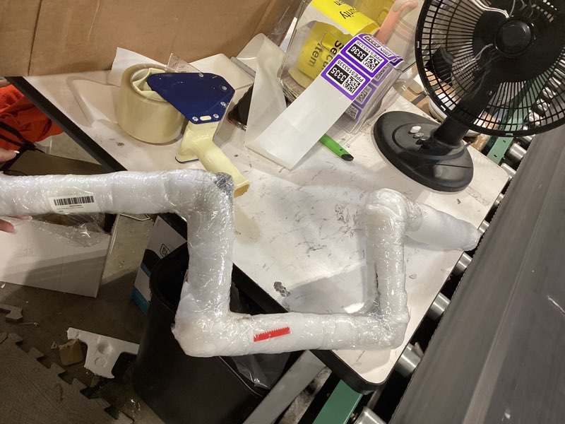 Condition photo showing As Is for aircmt 8" rise fat ape hanger handlebars z bars,1-1/2" with 1-1/4" clamp area for harley breakout,fat boy,sport glide(2018+ abs models),road king 2014-2025