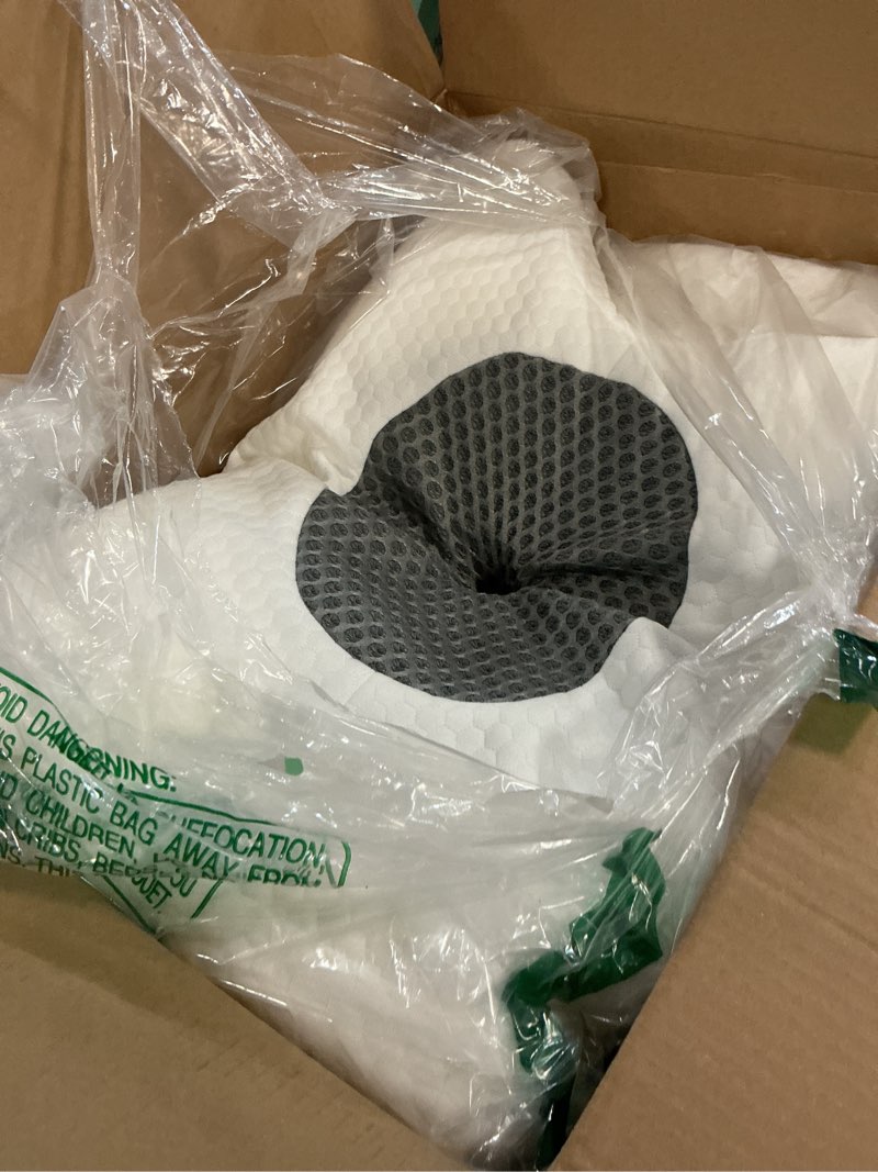 Condition photo showing Good Condition for sleep doctor approved cervical neck pillow for sleeping, ergonomic contour side sleeper pillows for adults, cooling orthopedic pillow for pain relief support, memory foam pillows back stomach sleepers light grey standard