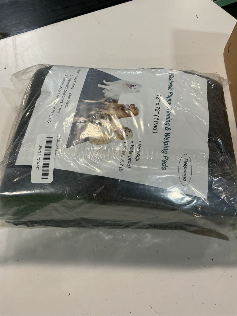 Condition photo showing Good Condition for peepeego non-slip dog pads extra large 72" x 72", washable pee pads with fast absorbent, reusable, waterproof for training, whelping, housebreaking, incontinence, for playpen 72x72 inch (pack of 1)