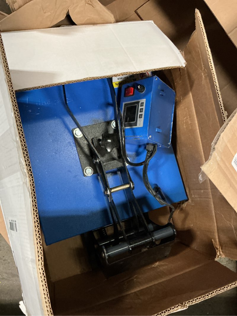 Condition photo showing As Is for transfer crafts t-shirt heat press & digital sublimation machine (15x15 blue)