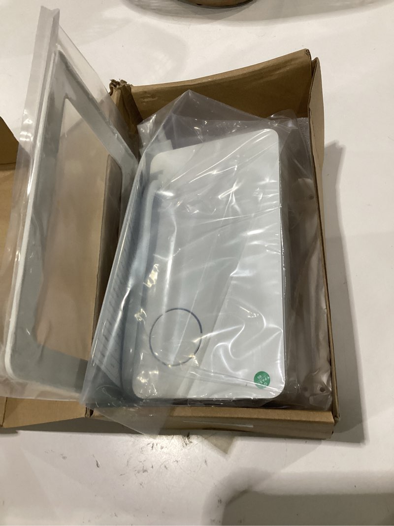 Condition photo showing As Is for pop up outlet with 20w usb c, pop up power outlet with 15w wireless charging, 2 ac outlets and 18w usb a ports, recessed power strip with 6ft cords for office, conference, bedroom,white