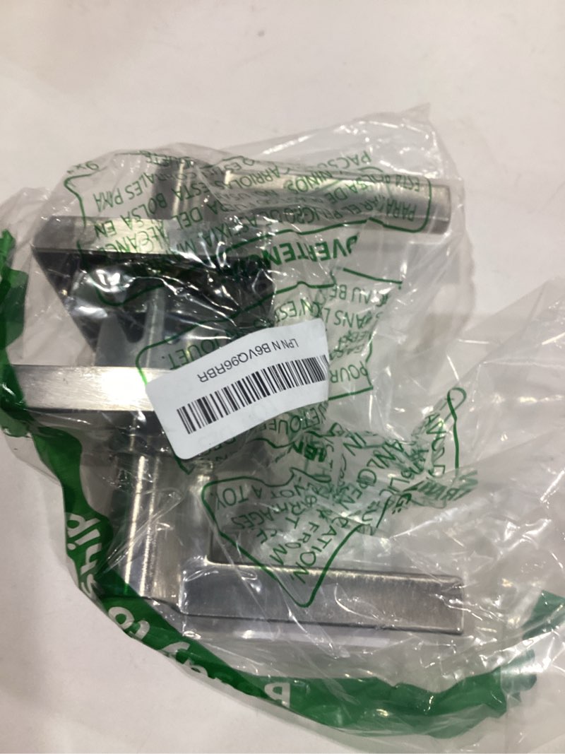 Condition photo showing Good Condition for SCHLAGE F51A LAT 619 COL Latitude Lever with Collins Trim Keyed Entry Lock, Satin Nickel Satin Nickel Keyed Entry Collins