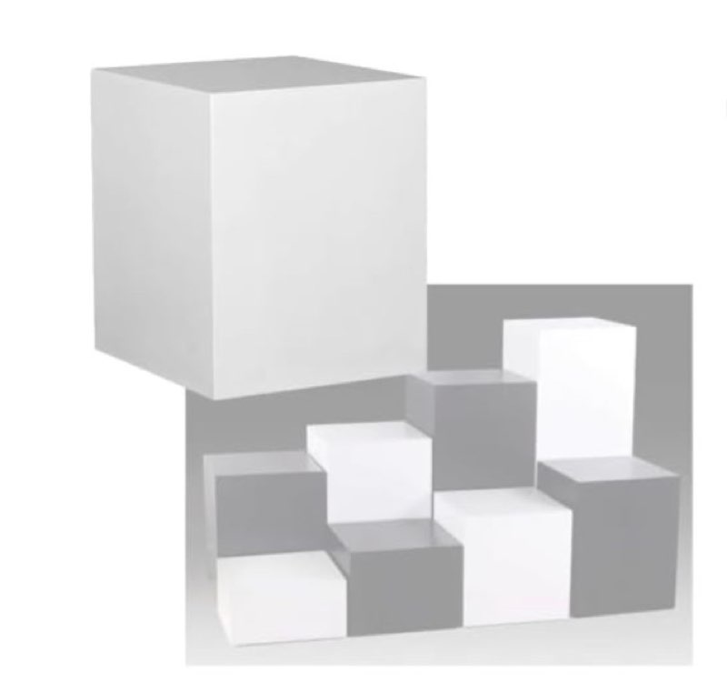 Cinnvoice Mannequin Display Pede ... tiques (11.81x7.9in,Square, White)