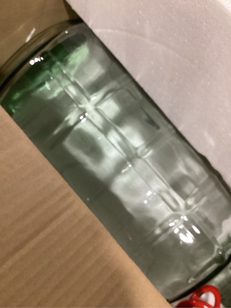 Condition photo showing Good Condition for suzile 5 gallon glass carboy with drilled and undrilled rubber stoppers bubble airlock and carboy handle brush wine fermenter beer fermenting jug glass for beer wine making equipment (clear) clear 5 gallon