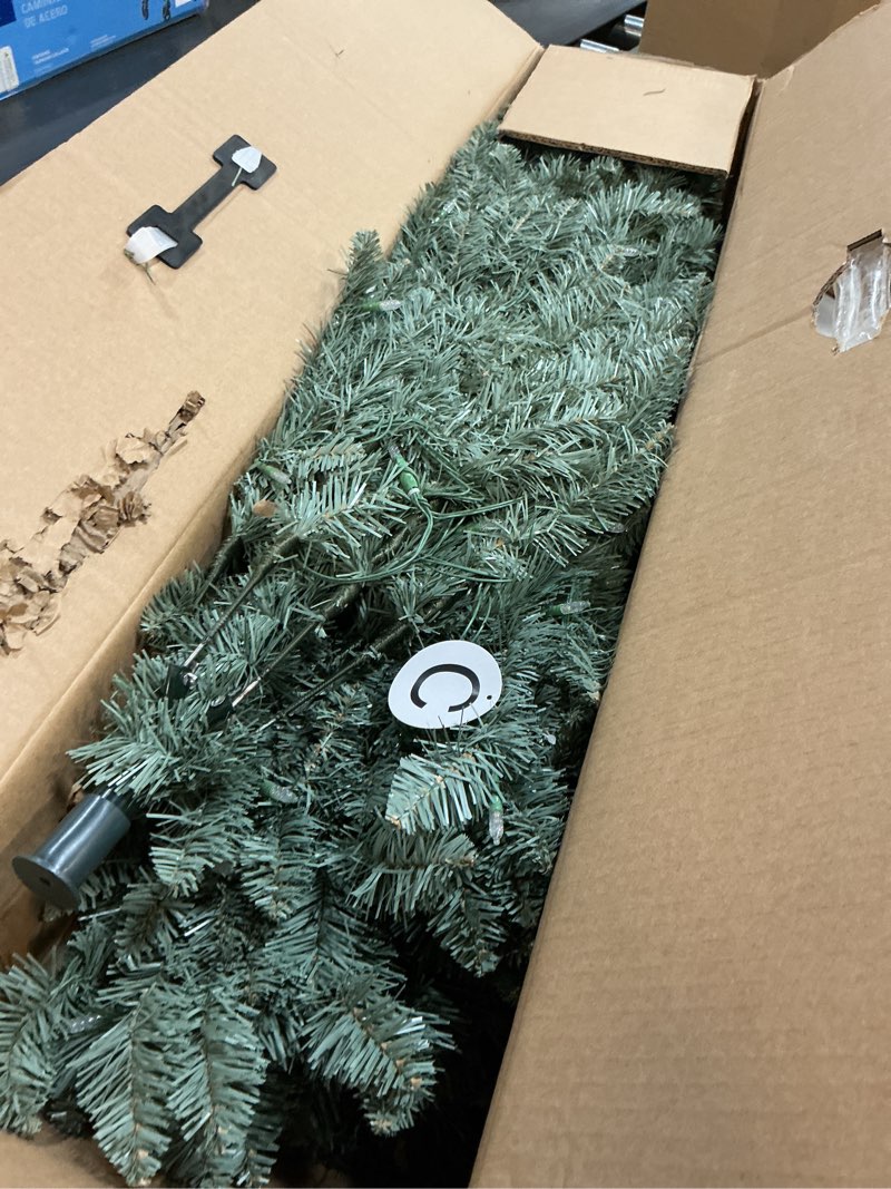 Condition photo showing As Is for Assilyraft 6.5FT Pre-lit Artificial Christmas Tree with 813 Branch Tips, 250 Dual-Color LED Lights a